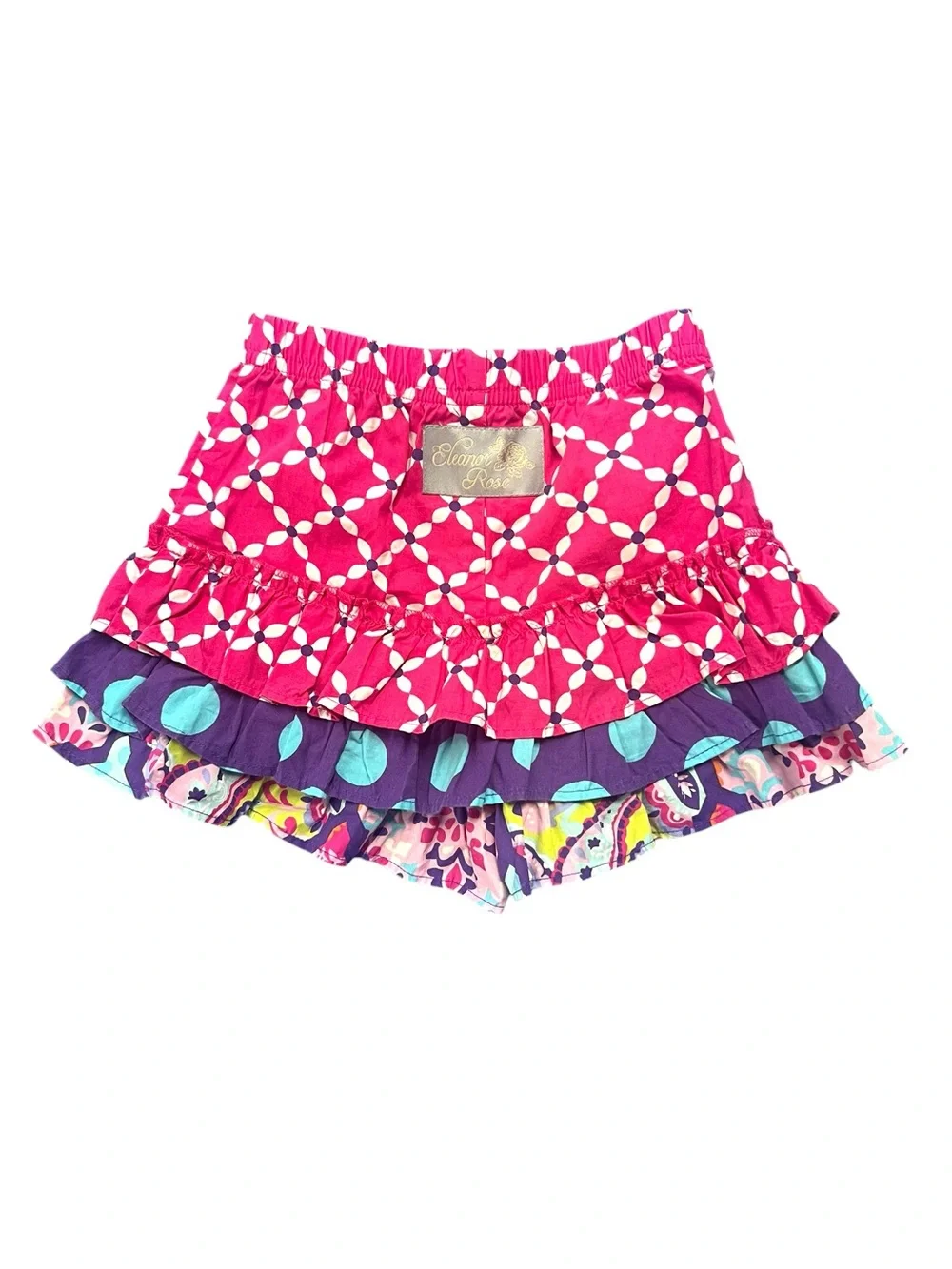 Eleanor Rose 2Y Bandana Breeze Ruffle Shorts